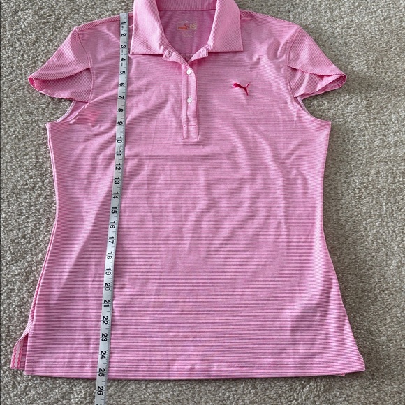 Puma Light Pink Polo Shirt Size Medium - Picture 7 of 7